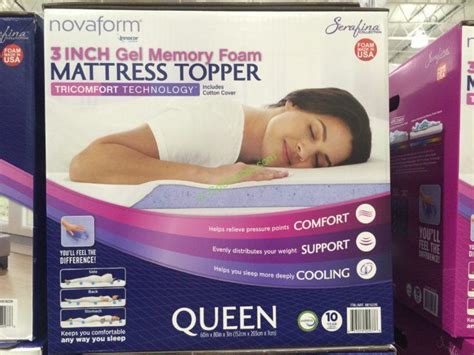 memory foam mattress topper queen costco